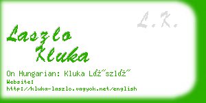 laszlo kluka business card